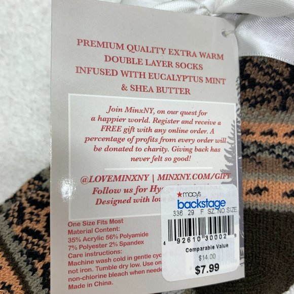 Hue Geo Stripe Boot Socks 2 pair, Aromasoles Double Layer, Sherpa Socks O/S NWT - Picture 9 of 14